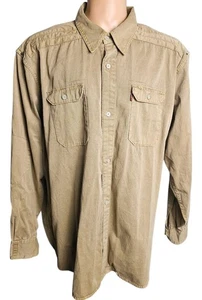 Vintage Levi's Two Horse Brand Arbeitshemd braun Twill Langarm Herren 2XL klassisch  - Bild 1 von 13