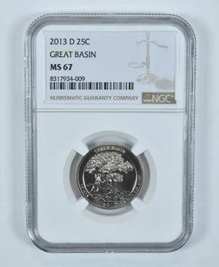 2013-D Washington Quarter Great Basin America The Beautiful MS67 NGC *5038 - Picture 1 of 5