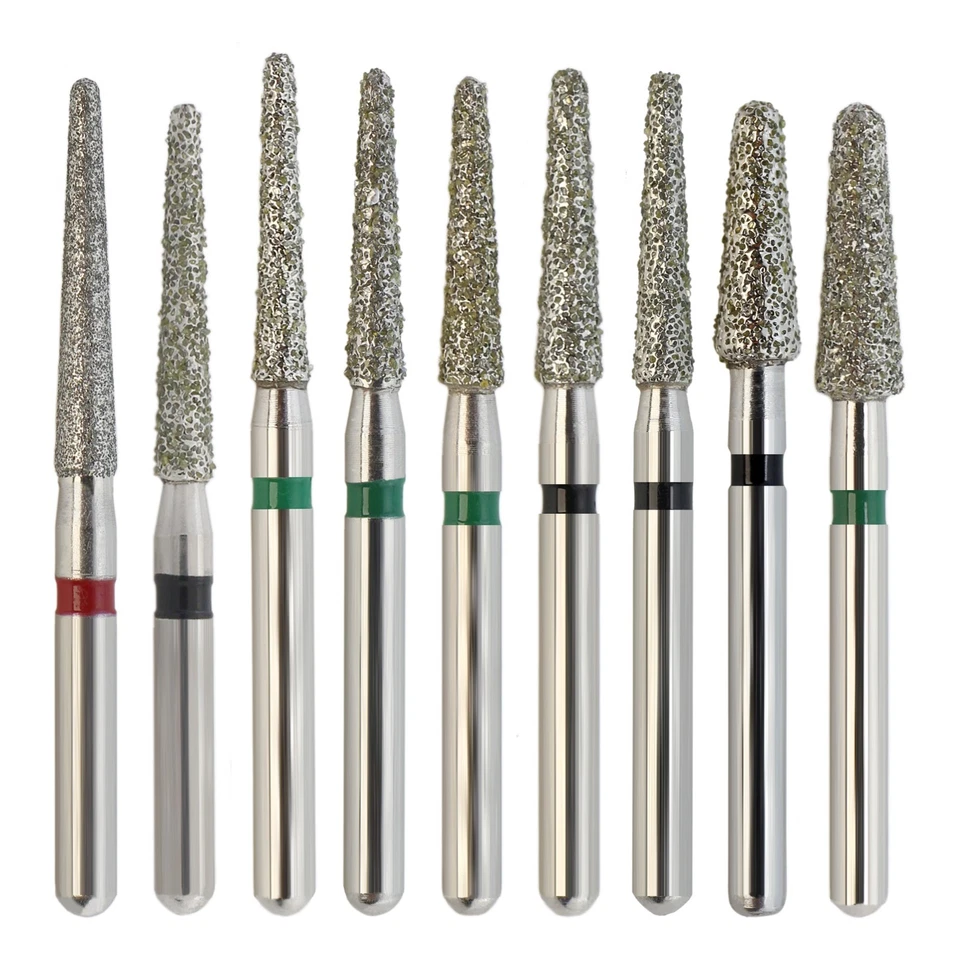 Dental Diamond Burs Round End Taper Diamond Bur Coarse Fine FG High Speed 856 - Image 1 of 4