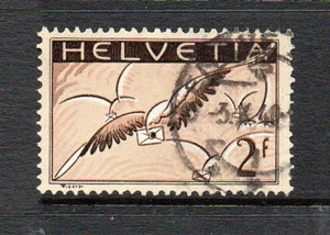 SWITZERLAND USED 1923 AIR SG328a 2f CAT VAL £25.00 - Picture 1 of 1