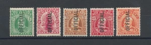1910-16 NEW ZEALAND - SG O73/O77, Stamps overprint Official, MH* - Imagen 1 de 2