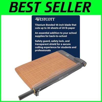 Recortadora de papel de aula de alta resistencia - Hoja de titanio, 18 pulgadas Foto 1 de 4