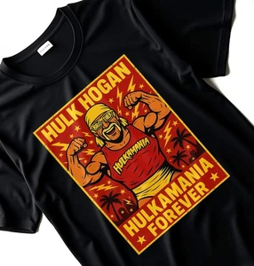 Hulk Hogan Unisex T-Shirt S-4XL | Hulkamania Forever Retro Wrestling Tee - Picture 1 of 13