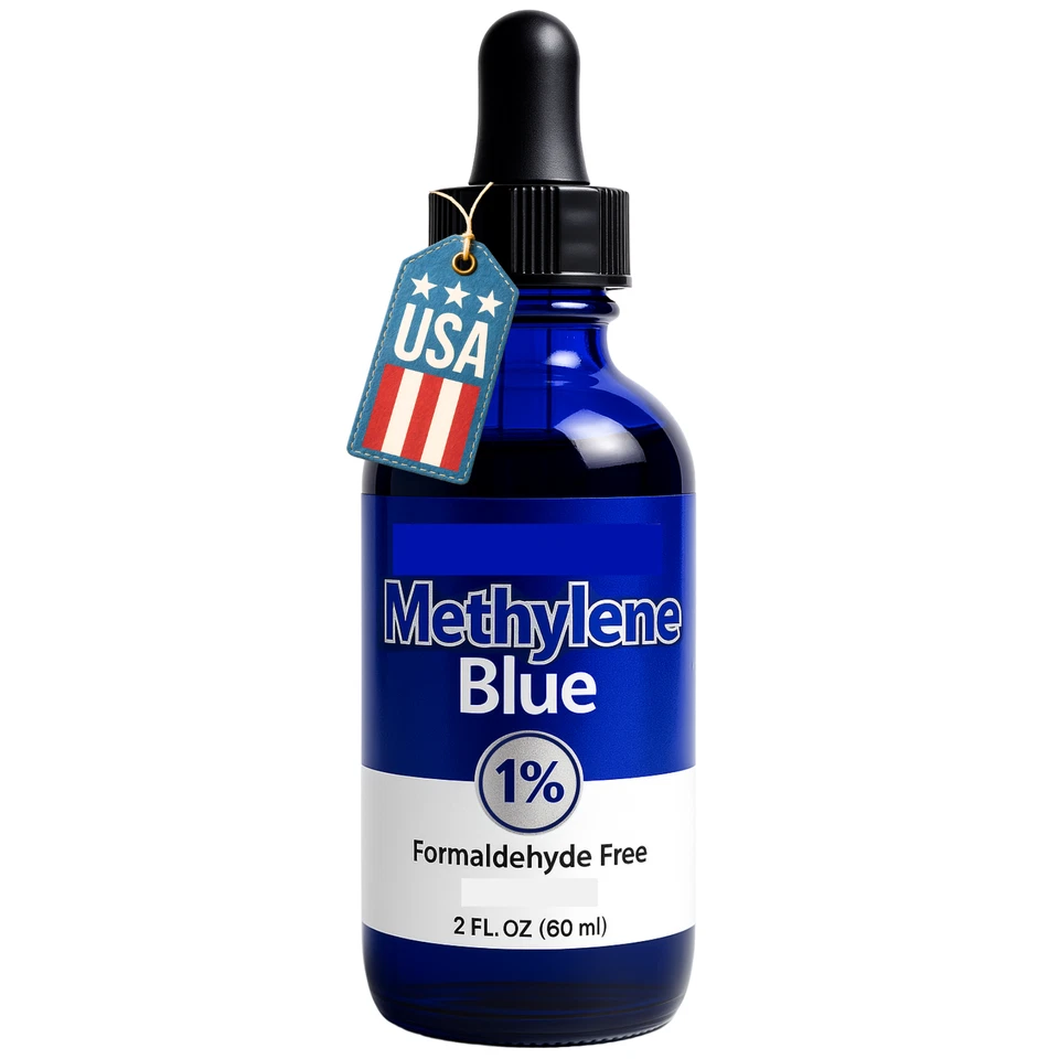 Methylene Blue Solution Glass Dropper Bottle 2oz (60mL) - Research Use - Image 1 of 1