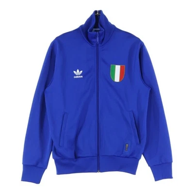 CHAQUETA DEPORTIVA ADIDAS ITALIA FIFA WORLD CAP Italia Team Cup Camiseta con Cremallera Azul Usada Foto 1 de 4