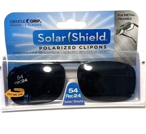 Neue Sonnenschutz Clip-Ons POLARISIERTE Sonnenbrille Clip auf Ihrem Rahmen schwarz 54 24 - Bild 1 von 4