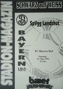 Programm Bayernliga 1998/99 SpVgg Landshut - FC Bayern Hof - Picture 1 of 1