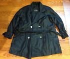 Vintage Women's BRAETAN Black Rain Coat Jacket Outerwear Size M