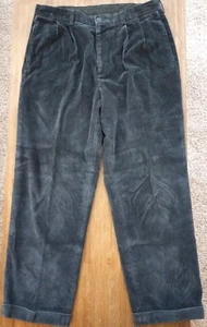 Vintage Brooks Brothers Hose Herren 35x30 blau Plissee Bündchen gerades Bein Cord - Bild 1 von 8