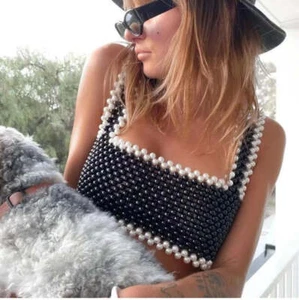 Popular Pearl Sexy Sling Street Trends Small Tank Top - Picture 1 of 6