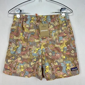 Patagonia Kid's Baggies Lined Shorts 5" Together Trip Brown Size XL 14 NWT - Picture 1 of 10