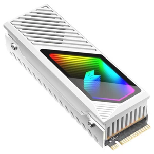 M.2 2280 SSD Heatsink 5V 3Pin ARGB SSD Radiator with Thermal Silicone Pad(White) - Photo 1/12