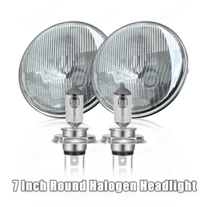 7 Inch LED Glass Headlight Round, ORIGINAL CLASSIC LOOK conversion Chrome pair - Bild 1 von 15