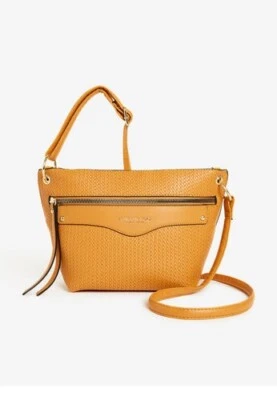 Bandolera London Fog para mujer de imitación de cuero dorado amarillo  Foto 1 de 4