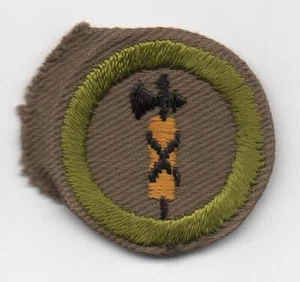 Civics Merit Badge, Type C Tan Narrow Crimped (1938-46), Mint! - Picture 1 of 1