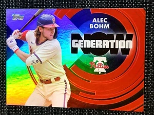 ALEC BOHM 2022 Topps Series 1 Generation NOW Foil Insert Card GN-23 Phillies - Picture 1 of 2