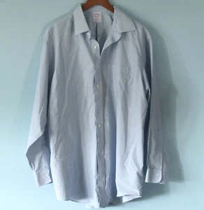 Camisa Brooks Brothers Madison 17 1/2-35 100 % algodón Supima azul claro a rayas - Imagen 1 de 21