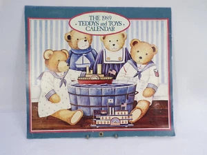 Teddys & Toys 1989 Calendar Artist Nita Showers Lang Folk Art Framable PrintsD25 - Picture 1 of 10