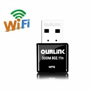 300Mbps USB Mini Nano Wireless WiFi LAN Network Receiver Card Adapter For PC USA - Picture 1 of 6