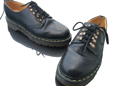 Dr Martens 8098 black leather shoes UK 8 EU 42 Made in England - Image 1 of 4