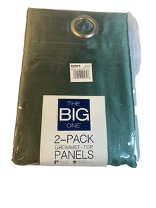 the big one paquete de 2 paneles superiores ojales 38 en X 84 en verde azulado de kohls  - Imagen 1 de 5