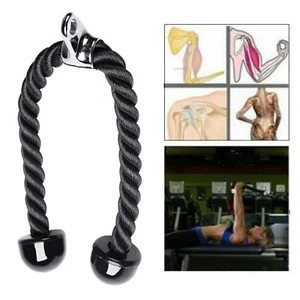 Heavy Duty Bicep Tricep Rope Pull Down Rope Cable Attachment - Picture 1 of 7