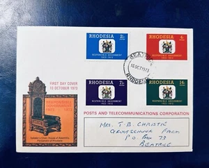 1973 Rhodesia Responsible Government FDC ⭐ - Picture 1 of 1