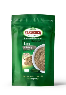 Ground Flaxseed Flax Seeds skimmed 500g LEN MIELONY odtłuszczony siemię lniane