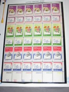 Bloque de placas MNH de 36 Estados Unidos #1805-1810 - Imagen 1 de 2