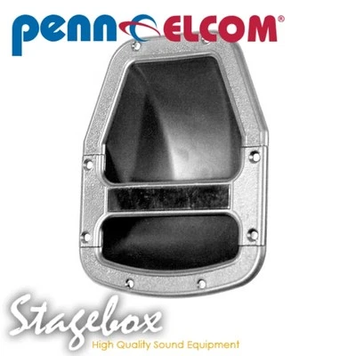 PENN ELCOM Schwarzer Lautsprecherschrank Bargriff mit Aluminiumgriff und Kunststoffschale