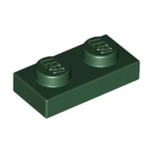 LEGO Steine Teile 10x Earth Grün 1x2 Nieten Platte Stein Dünn - 6013102 3023 Neu - Bild 1 von 5