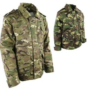 KombatUK Kids Childs 4 Pocket Ripstop Fully Zipped Press Stud Army Safari Jacket - Picture 1 of 7