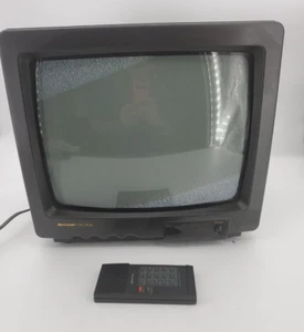Vintage Sharp Linytron 13" Tv Model 13SB50 W/ Remote Retro Gaming Tested Works - Picture 1 of 12