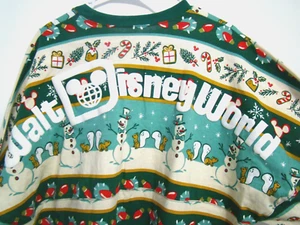 Walt Disney World Spirit Trikot Weihnachten Urlaub Erwachsene XL Mickey grün Schneemann - Bild 1 von 15