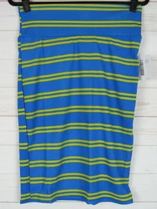 Lularoe Women's Cassie Blue & Yellow Striped Skirt Size M NWT - Picture 1 of 3