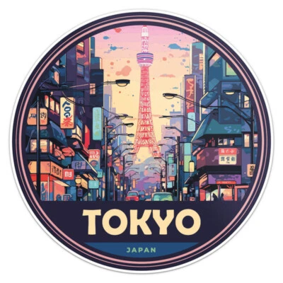 Japan Tokyo City - Car Bumper Sticker Vinyl Decal - Image 1 of 4