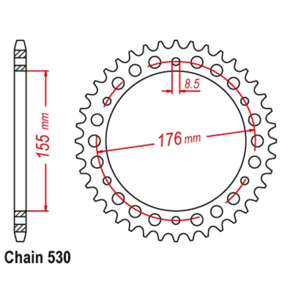 SuperSprox Rear Sprocket 43T for Triumph 1050 SPRINT GT 2011-2014 >530 - Imagem 1 de 1