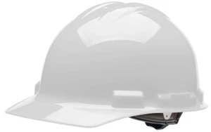 Malta Dynamics 4 Pt Suspension Hard Hat Ratchet Cap White OSHA/ANSI Compliant US - Picture 1 of 9