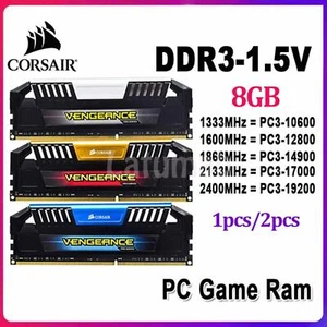 Corsair Vengeance 8GB DDR3 1333 1600 1866 2133 2400 MHz Desktop Memory RAM Lot - Picture 1 of 6