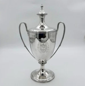 Taza y cubierta de plata antigua Jorge III del siglo XVIII Londres 1792 Henry Chawner - Imagen 1 de 8