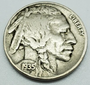 1935 Buffalo Nickel US Coin #1 - Picture 1 of 2