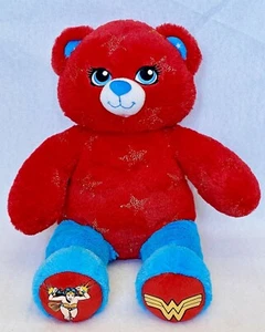 Build A Bear Wonder Woman Plüschbär DC Comics rot und blau gold Sterne - Bild 1 von 10