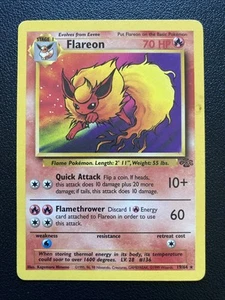 Vintage Flareon Pokemon TCG Jungle 19/64 MP Non-Holo - Picture 1 of 5