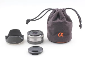 [Near MINT] Sony SEL16F28 E-Mount Lens 16mm f/2.8 Silver JAPAN - Picture 1 of 8