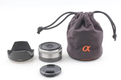 [Near MINT] Sony SEL16F28 E-Mount Lens 16mm f/2.8 Silver JAPAN - image 1 of 4