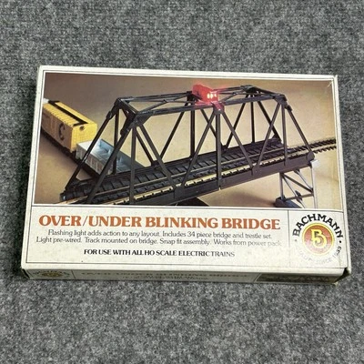 L Bachmann Bridge HO Train Over Under Blinking Trestle NOS 46222 VTG Lot - Image 1 of 4