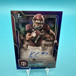 2025 Bowman Chrome U Kc Concepcion Purple Refractor Auto /75 - Picture 1 of 3