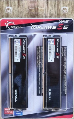 G SKILL Ripjaws S5 64GB - 2x32GB PC5-48000 DDR5-6000 Mem F5-6000J3636F32GX2-RS5K - Image 1 of 4