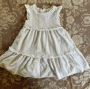 Miss Mona Mouse White Dress Sleeveless Lined Knee Length Girls 7 - Picture 1 of 11