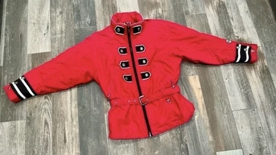 Vintage Fila Snowtime 1980’s Womens Red Ski Jacket Coat Size 14 Military Velvet - Image 1 of 4